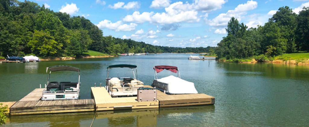 View of Private Boat Dock near the Burr Road waterfront lot